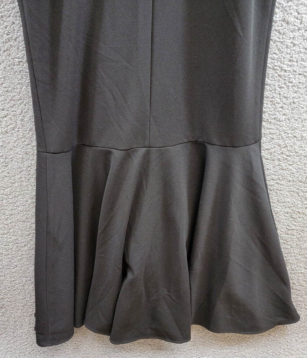 Betsy & Adam Off-The-Shoulder Mermaid Evening Dress Women's 6 Black Ruffled Zip~ - Picture 11 of 15
