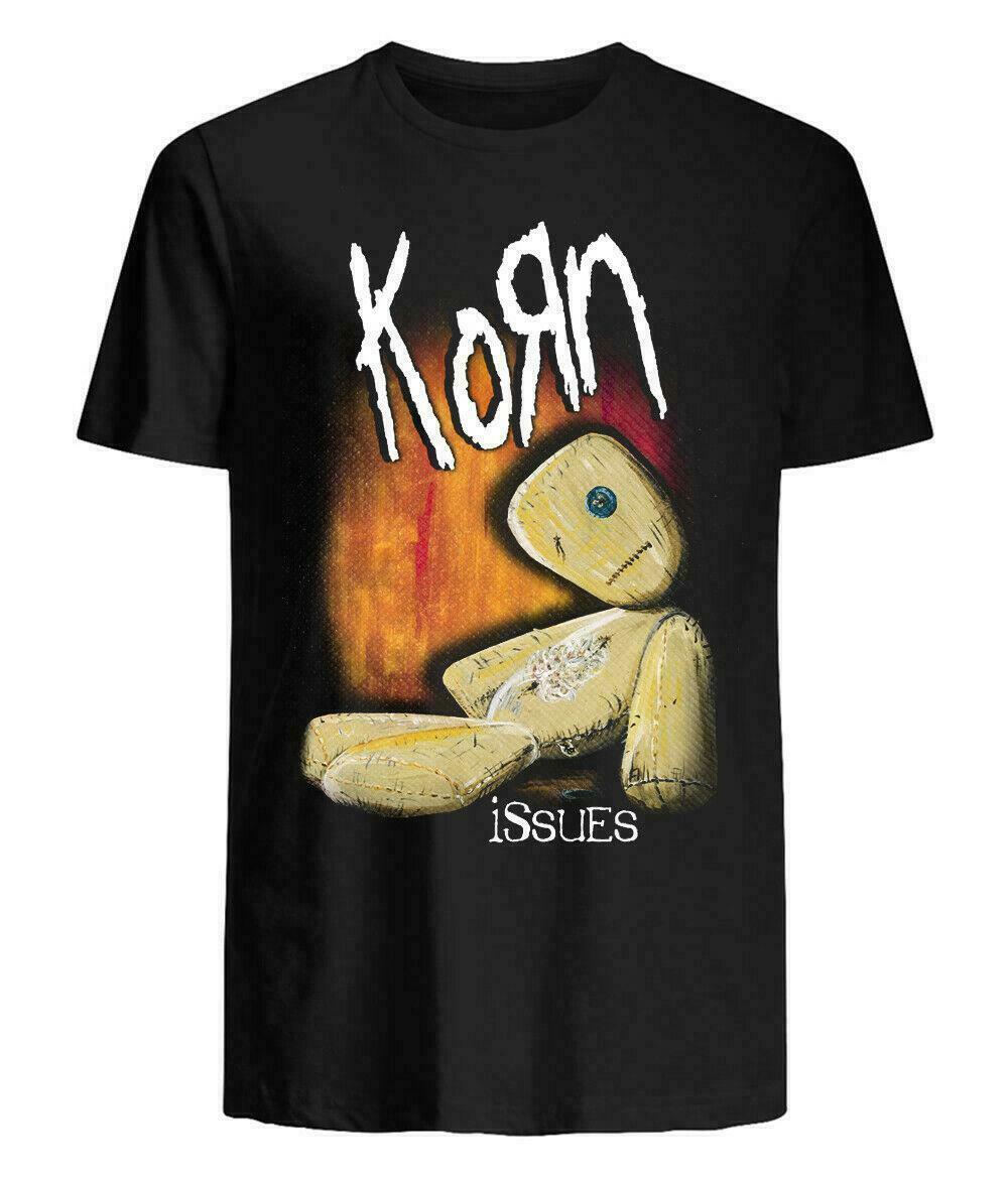 korn issues バンT Korn Issues Rock Band New Black Short T-Shirt, Size M - 3XL