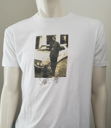 Men's Large Snoop Dogg Graphic T-shirt White Cotton Rap Tee
