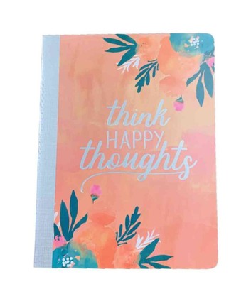 Think Happy Thoughts College Rule Foil Cover Composition Book (200 Pages)