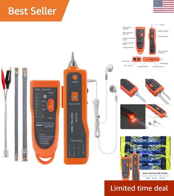 Wire Tester RJ45 RJ11 Cable Tracker Line Finder Multifunction Ethernet LAN Ne...