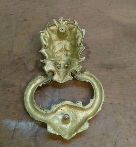 Vintage Devil Demon Brass Door Knocker