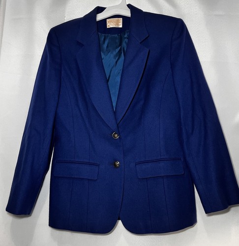 ジャケット・アウター 70s Pendleton tailored jacket size M Pendleton Navy Wool Blazer Jacket with Button Detail Size 6