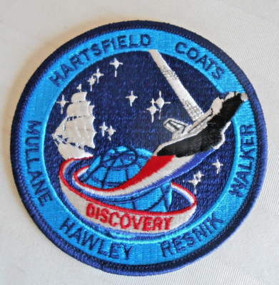 NASA Discovery Hartsfield Coats Walker Resnik Hawley Mullane Patch - Unused