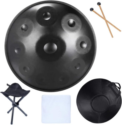 Handpan Drum in D Minor 440Hz 10 Notes 22 Inche Steel drum percussion instrument