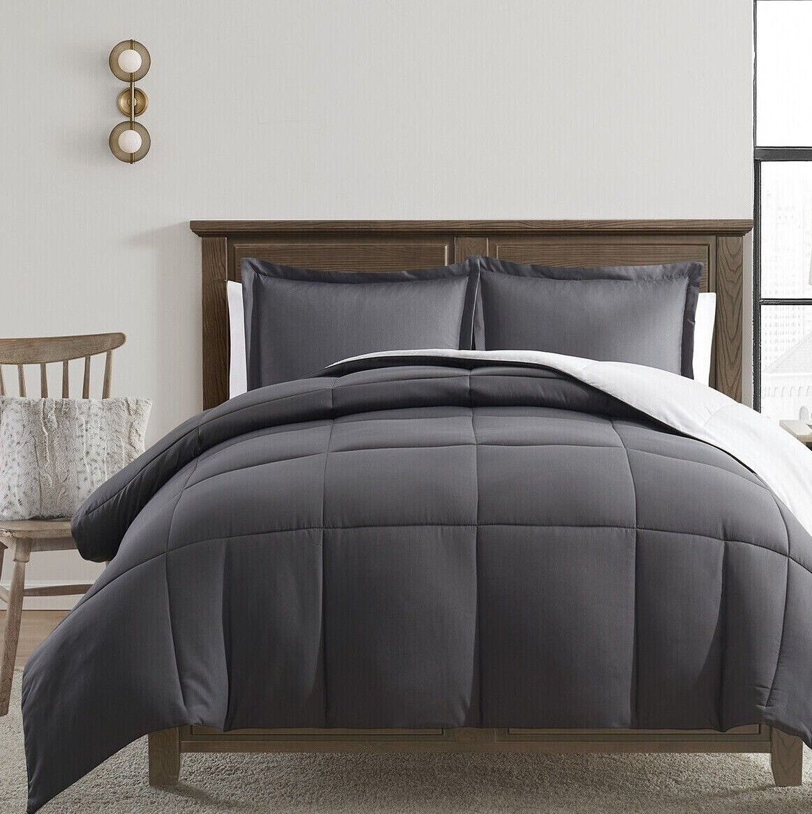 3 Pc Nymbus Comforter Set, Reversible Down Alternative Queen King Size Comforter