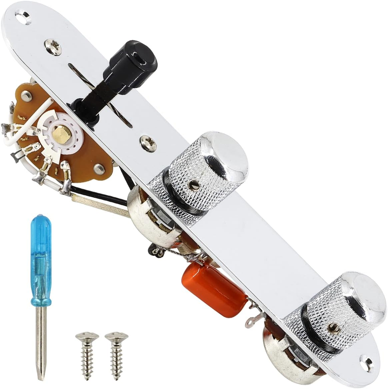 Loaded Guitar Control Plate for Telecaster Electric Guitar Prewired 3 Way Switch