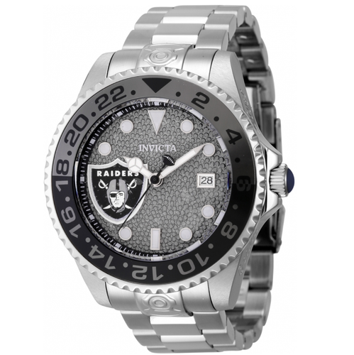 Pre-owned Invicta Nfl Las Vegas Raiders Men's 47mm Grand Diver Automatic Watch 45025