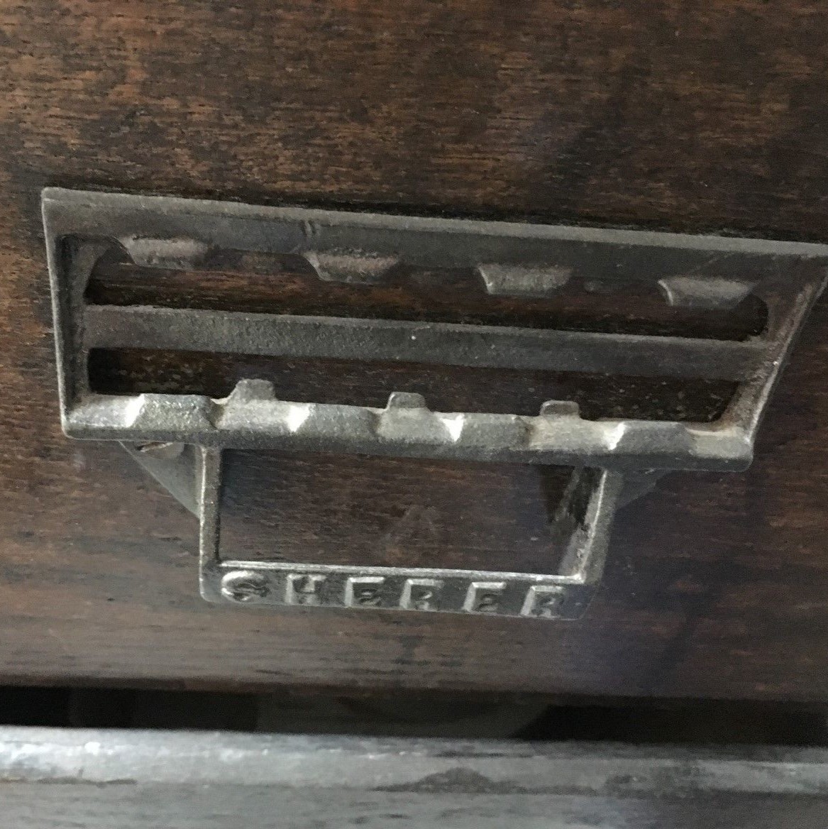 Original antique SHERER 23 drawer 12 foot OAK  GENERAL STORE SEED/BEAN COUNTER i