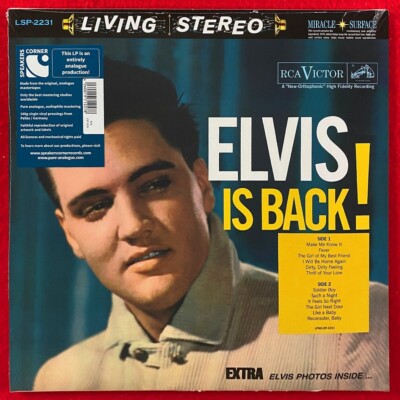 Elvis Presley   Elvis Is Back - SEALED - Audiophile Vinyl LP
