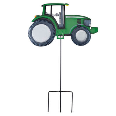 Solar Metal Tractor Yard Stake by Maple Lane Creations
