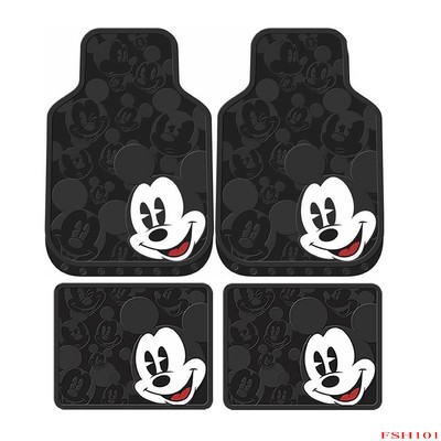Horsepower Classic Logo Car Truck Front Rear Rubber Floor Mats Set