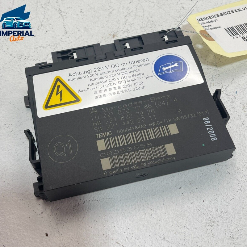 Used 2007-2010 Mercedes S550 S600 Front Left or Right Seat Contour Control Module OEM