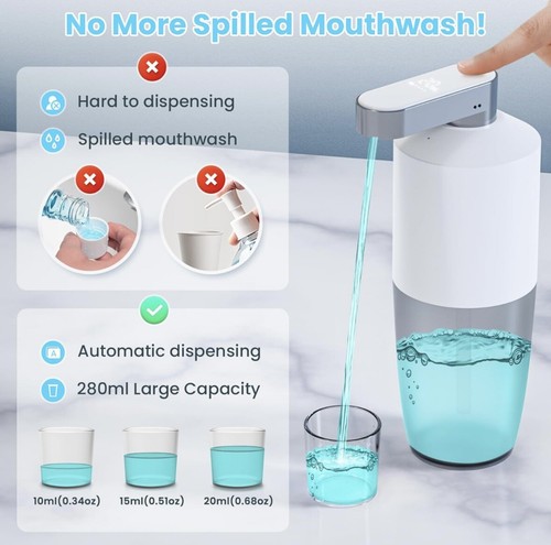 280ML Portable Automatic Mouthwash Dispenser
