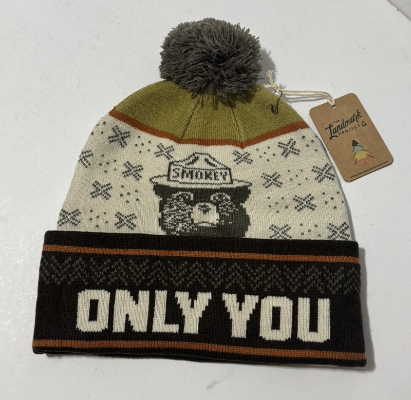 The Landmark Project Only You Beanie Dark Brown Cream Smokey