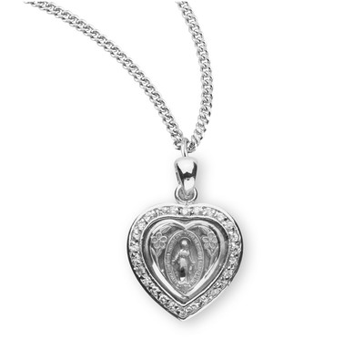 31mm x 19mm Solid 925 Sterling Silver Crystal Family Pendant Charm