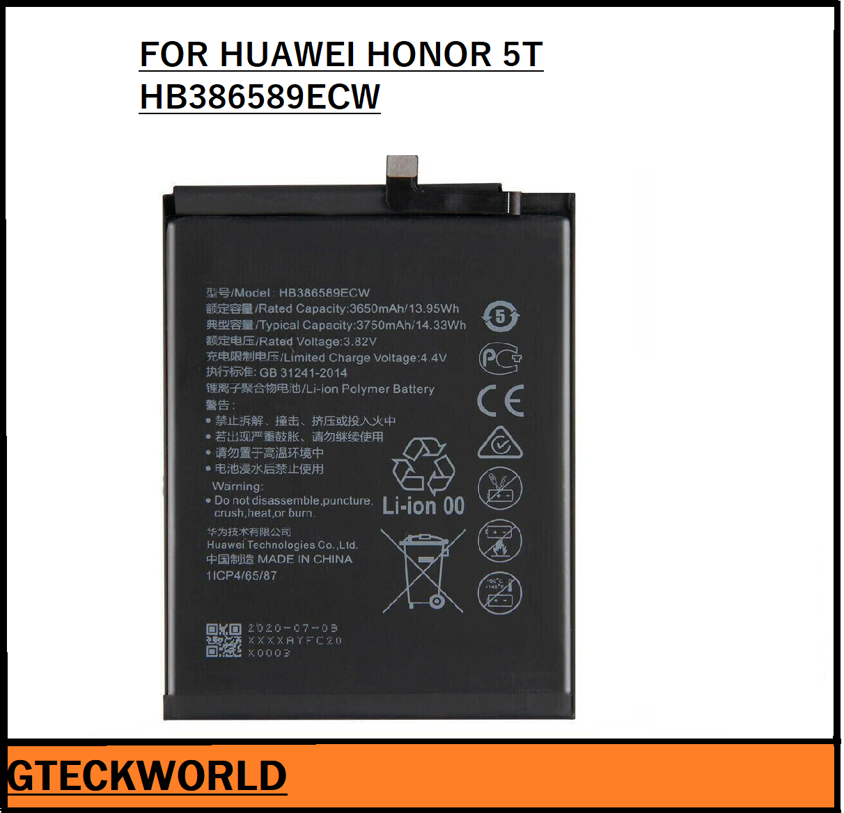 NEW For Huawei NOVA 5T Replacement Battery 3750mAh