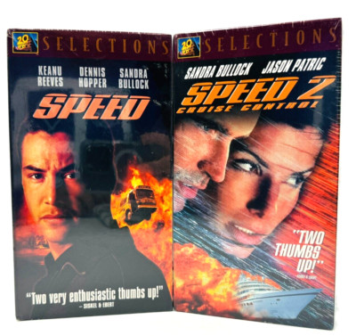 Speed & Speed 2 1994 VHS Keanu Reeves BRAND NEW FACTORY SEALED Fox Watermarks