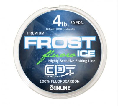 Clam FROST ICE 100% Fluorocarbon Ice Fishing Line Clear 5 LB Test
