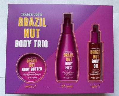 New Holidays Trader Joe's Brazil Nut Body Butter Trio Set 2024 LIMITED EDITION