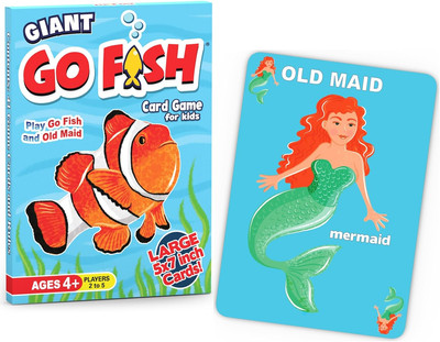 Giant Go Fish Card Game for Kids and Families   Play Go Fish and Old Maid   Larg