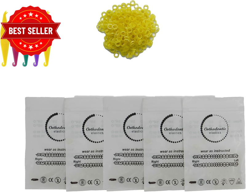 500 Pcs Orthodontic Elastic Rubber Bands | Orthodontic/Dental Elastics for Brace