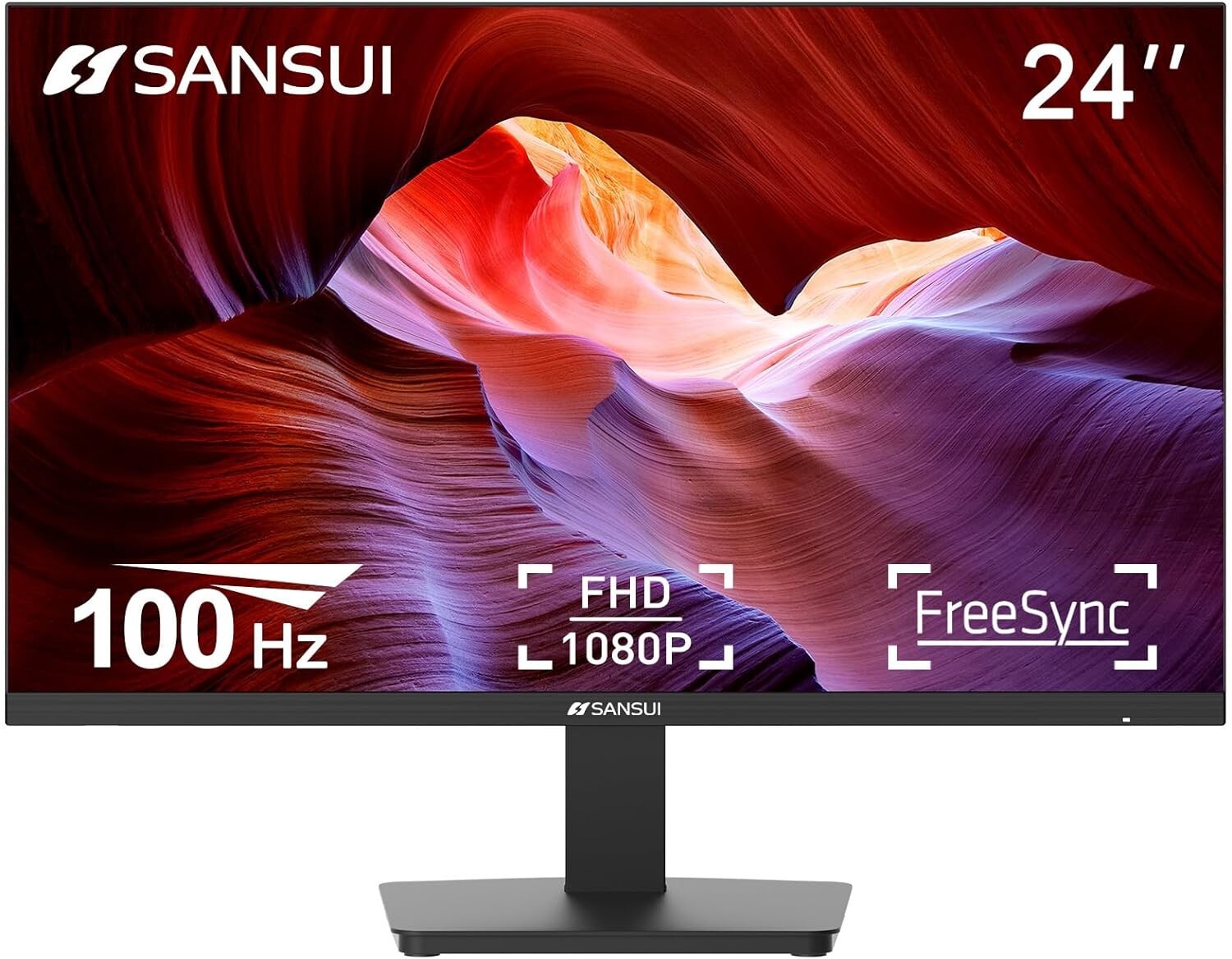 SANSUI ES-24F2 24 Inch 1080p FHD 100Hz PC Monitor Ultra-Slim