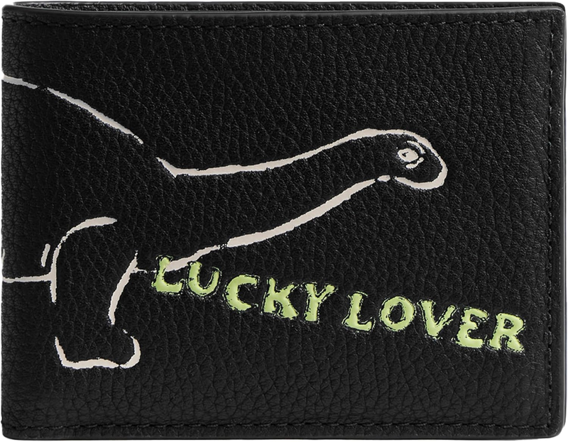 COACH Slim Billfold Wallet with Sketch Print, Black Multi