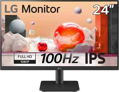 LG Electronics Monitor 24MS500, 24 Inch, 1080p, 100Hz, IPS Display - RRP £119
