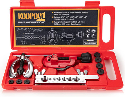 Flaring Tool Kit for Brake Line & HVAC System - Double & Single Use