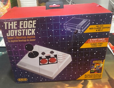 The Edge Joystick (Ver-2) - 100% Compatible w/NES Classic w/Cheat Codes Book (B)