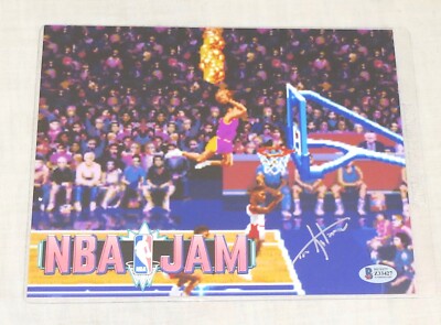 Tim Kitzrow NBA JAM 8 by 10  inches Signed Picture Beckett CoA