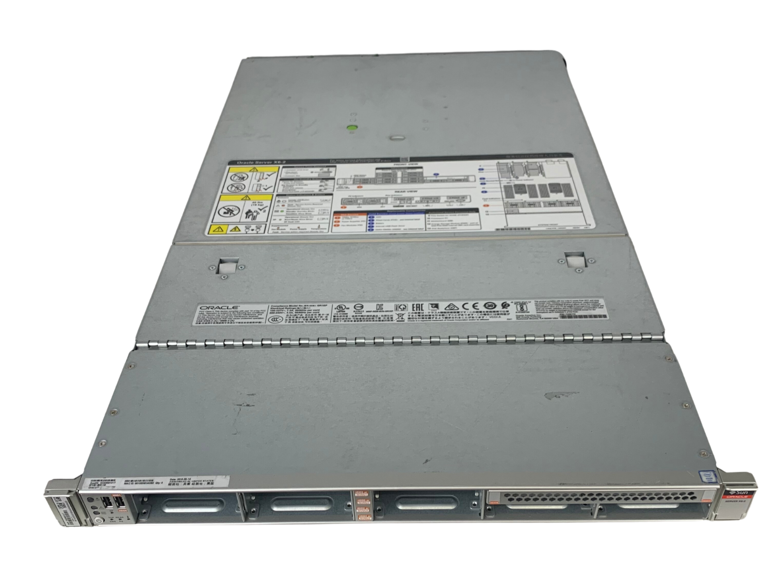 Sun 7313406/x6-2 Oracle 1U 8Bay Server 1x 7306774 system board 1x 600Watt Power