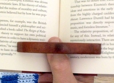 Thumb Page Bookholder - Mahogany wood Book Holder HANDMADE IN USA