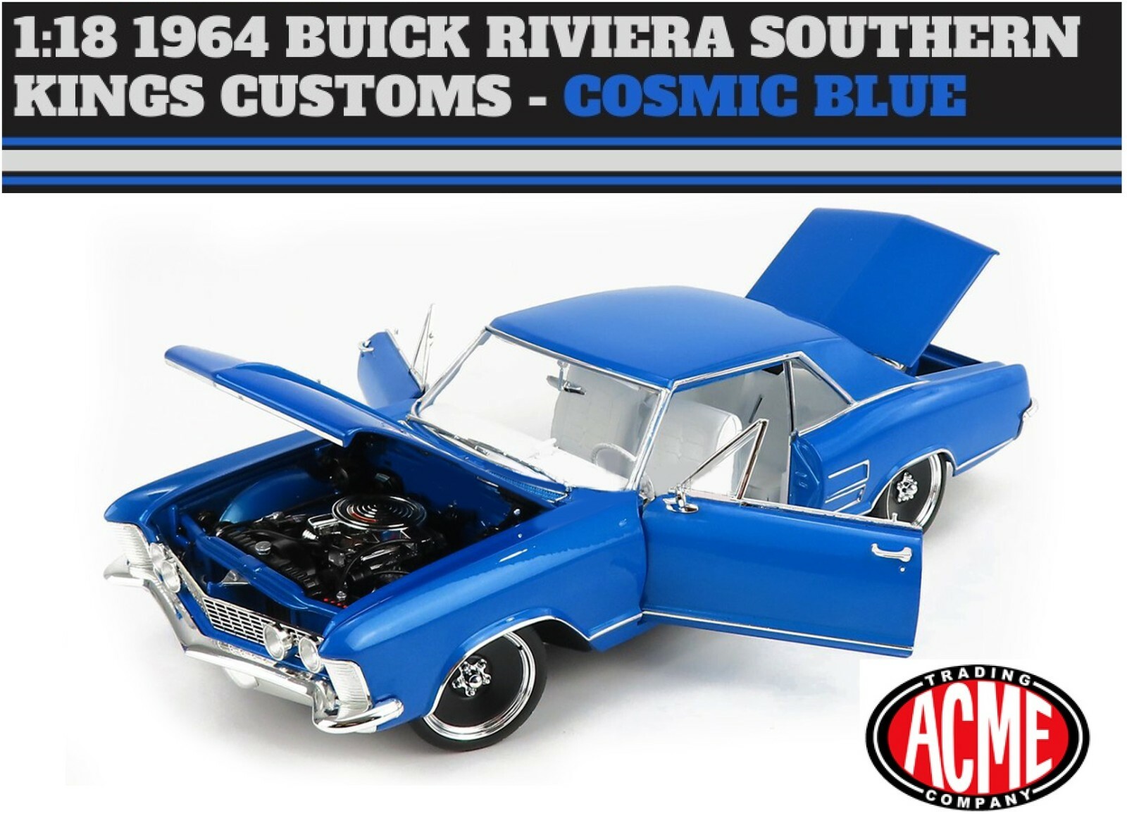 1964 BUICK RIVIERA CRUISER SOUTHERN KINGS CUSTOMS BLUE 1:18 1964 BUICK RIVIERA CRUISER SOUTHERN KINGS CUSTOMS BLUE 1:18