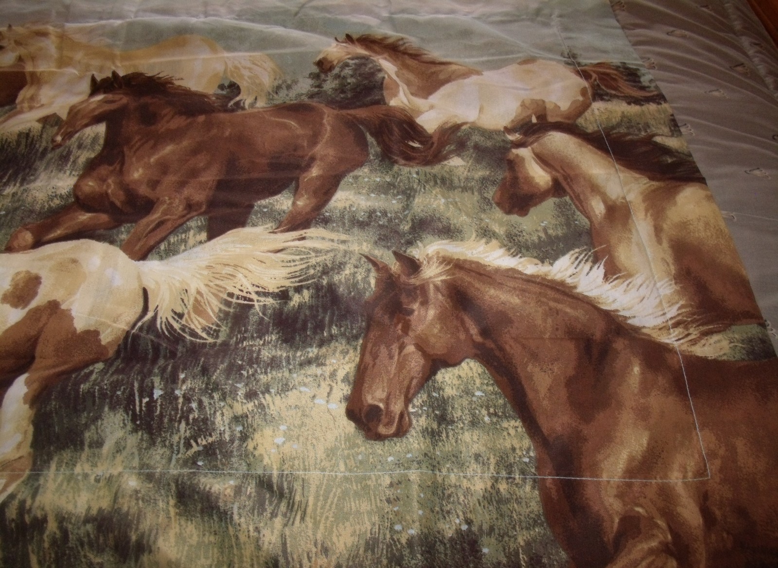 horses running standard pillow sham