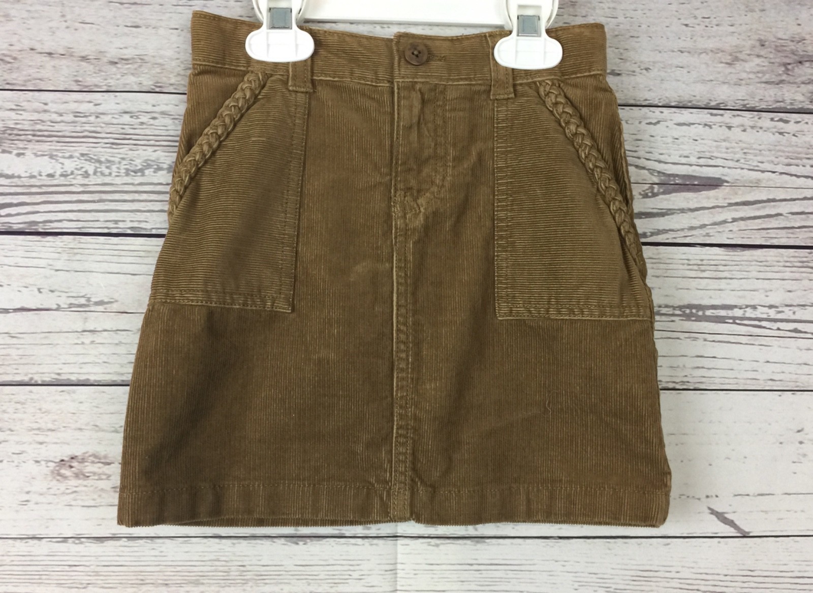 Lands' End Girl’s Brown Corduroy Skort with Adjustable Waist Size 5S