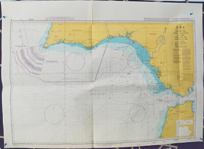 Admiralty 91 CABO DE SAO VICENTE TO THE STRAIT OF GIBRALTAR Vintage Map Charts