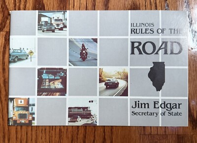 Vintage 1984 Illinois Rules of the Road Driver's Manual Sec of State Jim Edgar