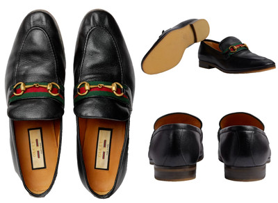 GUCCI Paride Horsebit Slip-On Loafers Sneakers Schuhe Mocassin Slippers New 42,5