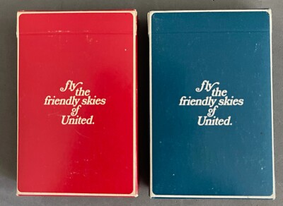 United Airlines Playing Cards - Double Deck Set - SEALED