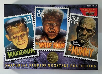 USPS UNIVERSAL STUDIOS MONSTERS COLLECTION 12'' FIGURE 3 PACK 1997 FRANKENSTEIN +