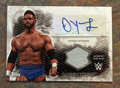 2015 Topps WWE Undisputed Attitude Relics Darren Young #UAR-DY Autograph