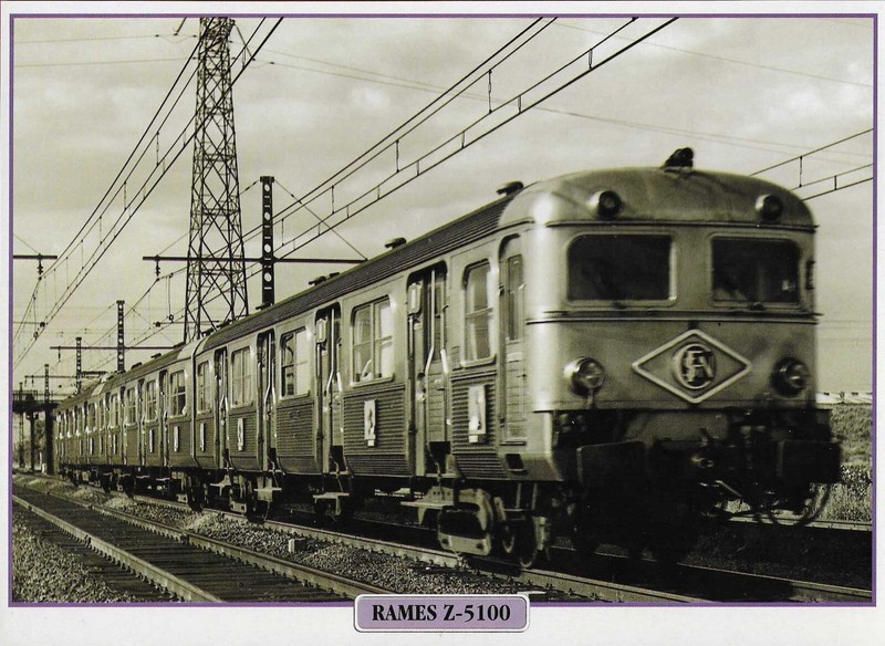 Fiche Train - Les Rames Z-5100 - Sncf - France De 1953 -