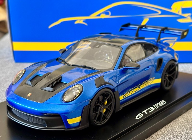 Porsche 911 992 Gt3 Rs Lauerskaschmirblau Sonderwunsch Modell 1:18 Spark Rare