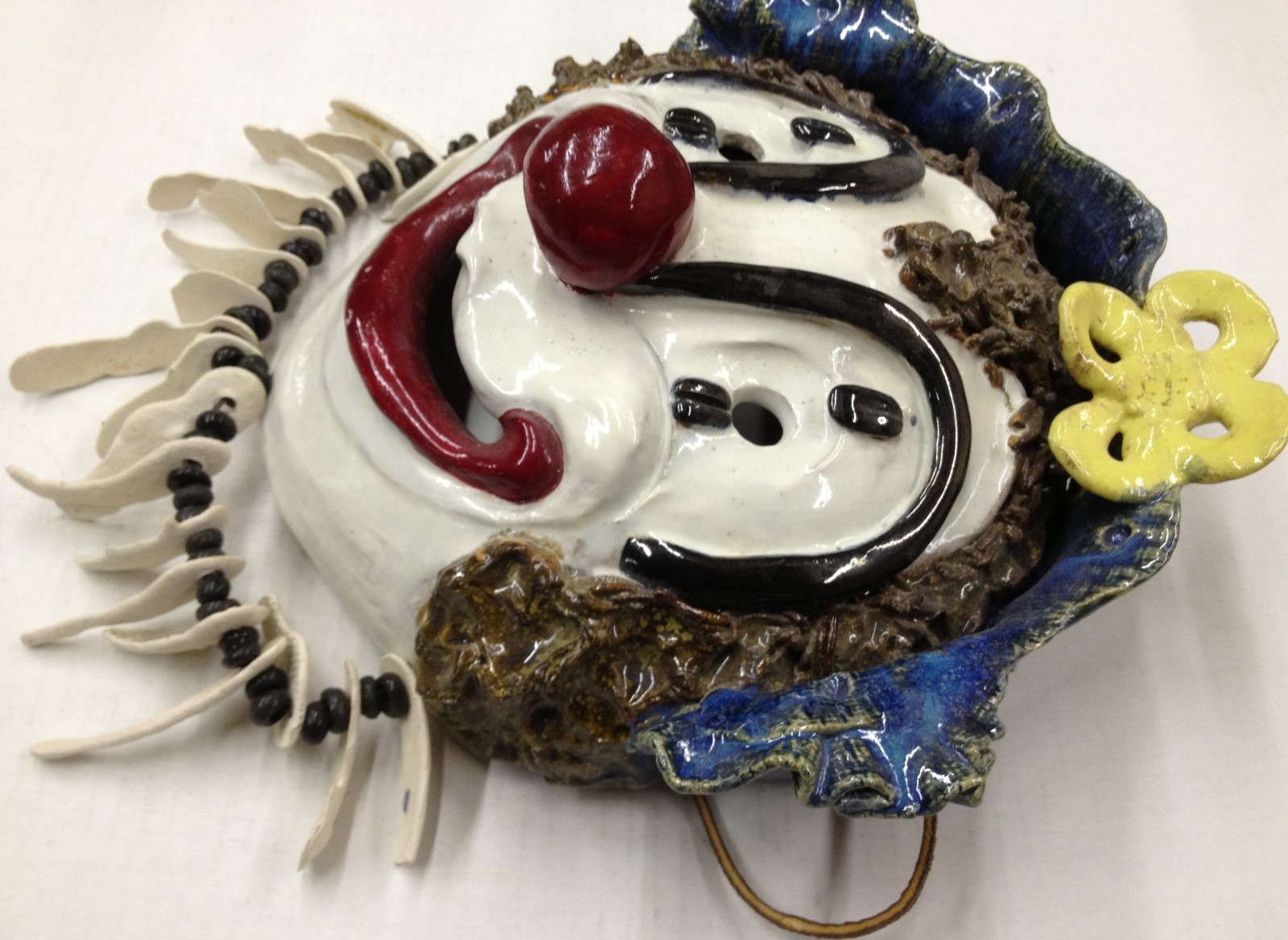 Hanging Clown Mask - Ceramic