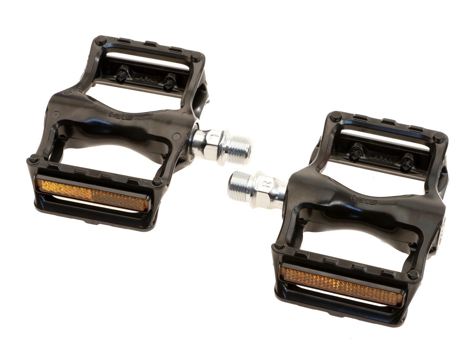 MKS Seahorse Alloy Pedals w/ Reflectors Black Road Touring