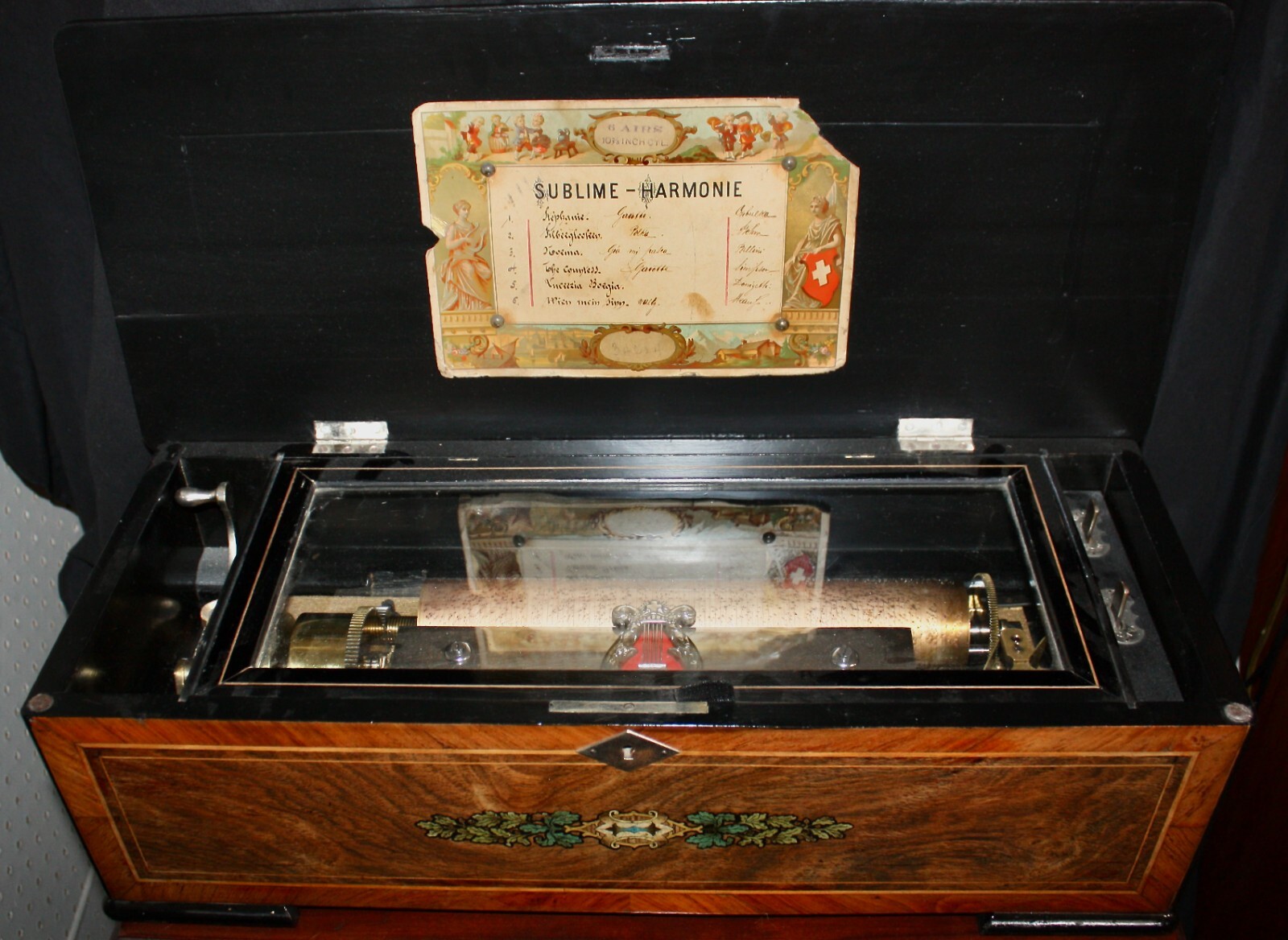 リュージュReuge Music Cartel Sublime Harmonie 3 Part 144 Note Sublime Harmonie Reuge Music Box w/ Horse