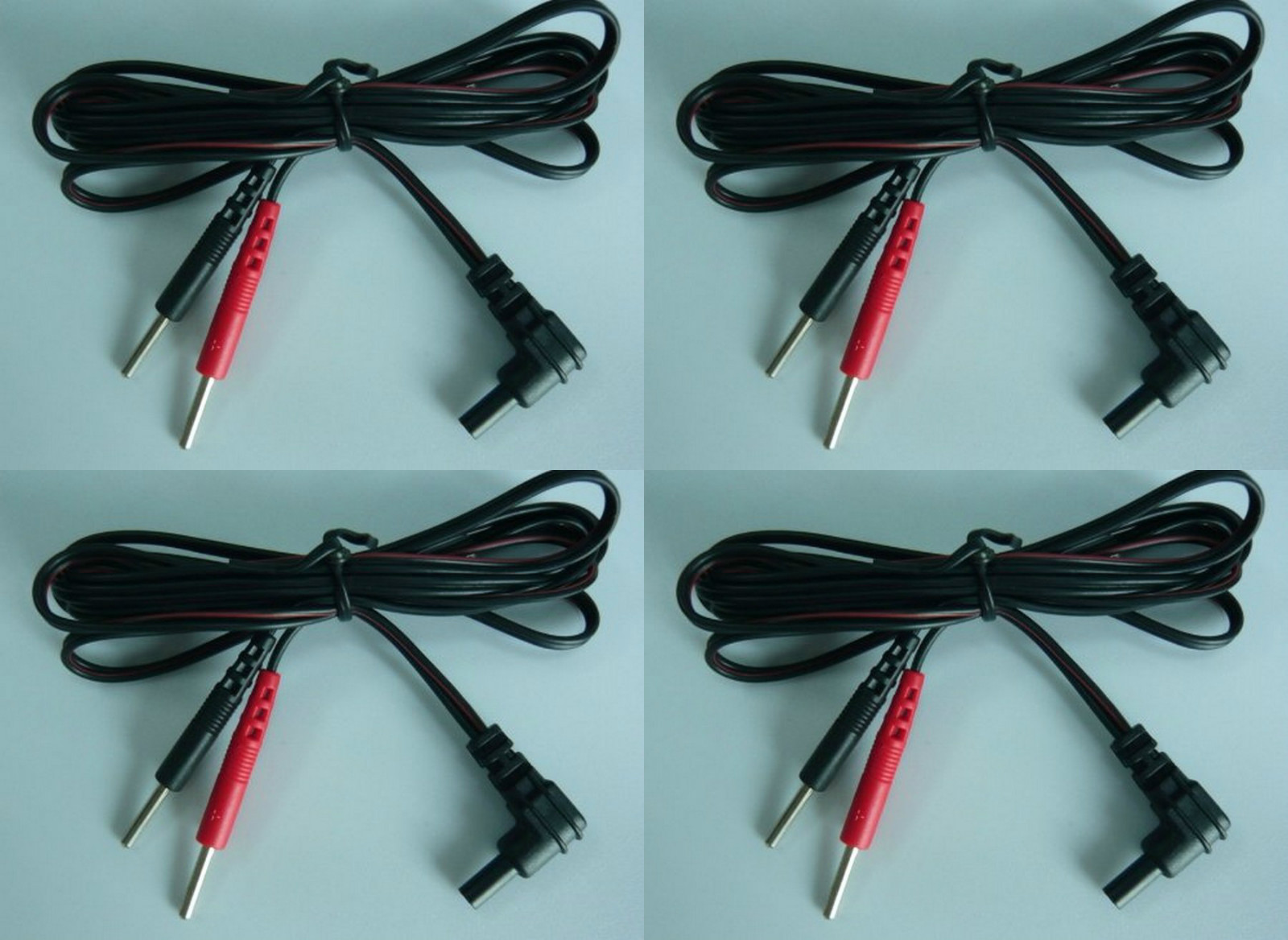 4 TENS Unit Lead Wires with Pin Connectors, 45