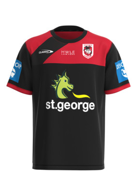 St George ILL Dragons NRL 2023 Classic Training Shirt Black Sizes S-7XL!
